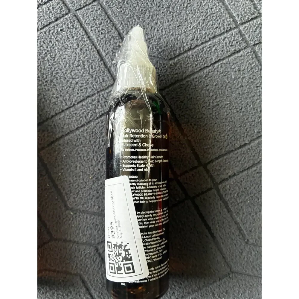 Hollywood Beauty Hair Retention and Growth Oil with Flaxseed and Chebe - 2 Pack